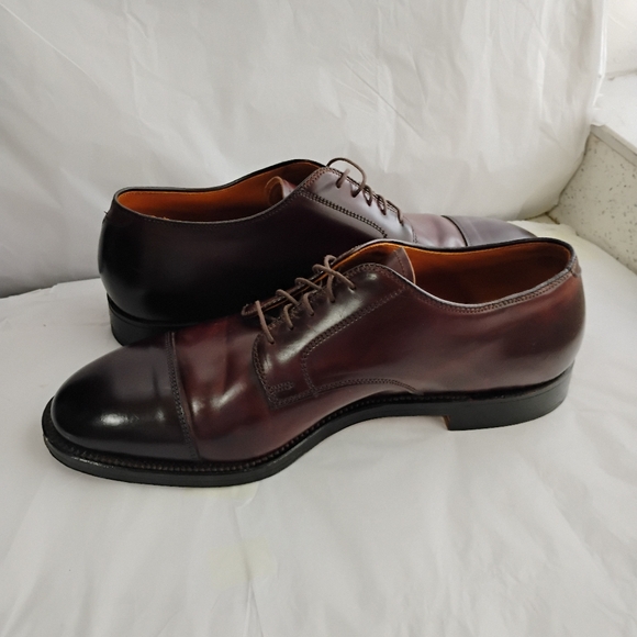 Brooks Brothers x Alden shell cordovan men\'s cap toe size 12D